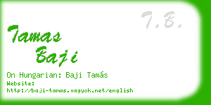 tamas baji business card